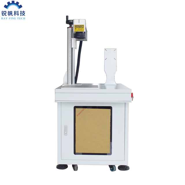 IPG MOPA 30W Galvo Fiber Laser Marking Machine สำหรับการมาร์กบนโลหะและอลูมิเนียมอโนไดซ์