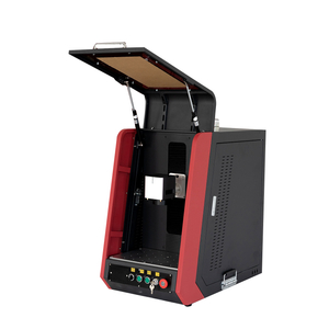 Enclosed Type Mini Portable CNC Fiber Laser Marker Engraver เครื่องแกะสลักเครื่องหมายสำหรับโลหะ Plastic