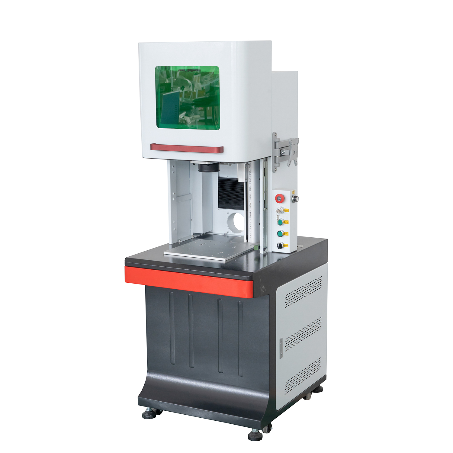 เครื่องมาร์คกิ้งไฟเบอร์เลเซอร์ CNC แบบตั้งโต๊ะแบบปิดพร้อมใบรับรอง CE และ FDA